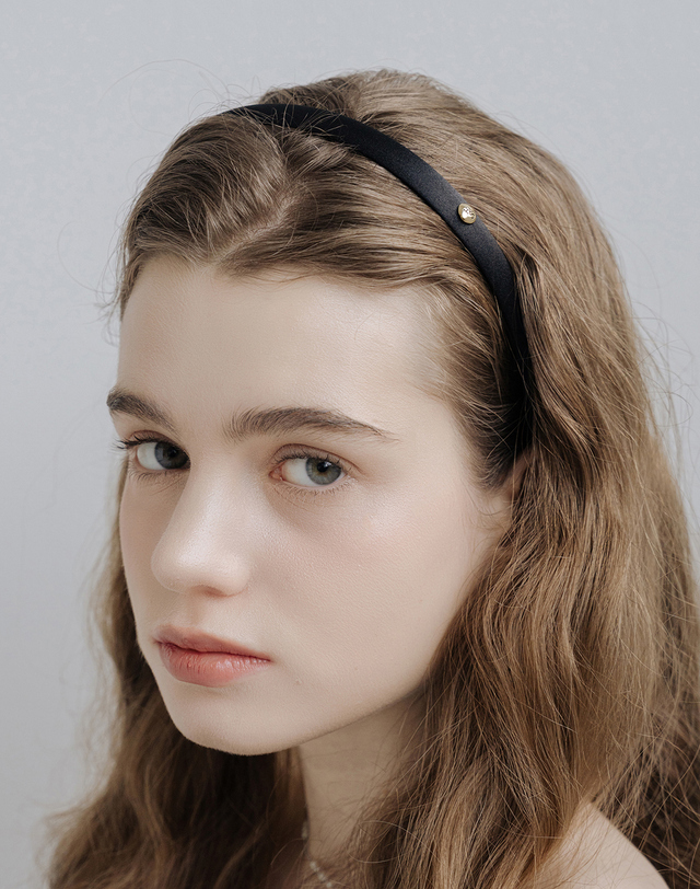 하스 HA030 Slim basic hairband 착용컷