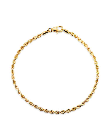 18K 2.3mm 스파이럴 이태리 체인 팔찌 MOB40704