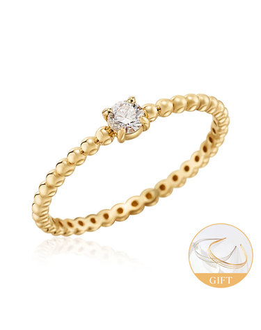 (10월베스트)14K 블랑 3mm 랩 다이아몬드 솔리테어링 볼반지 MOR42561