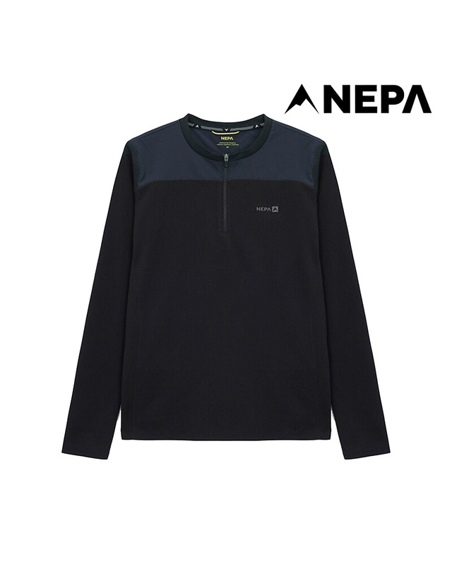 네파 네파 여성 패스파인더 스트레치 크롭 라운드 긴팔 티셔츠 7L25303 착용컷