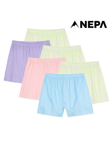 네파 여성 트렁크 쇼츠 그린 스트라이프 세트(2PACK) 7LBO109