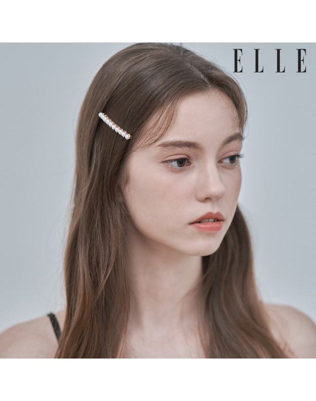 엘르헤어 진주 라인 헤어핀 ELHP018 착용컷