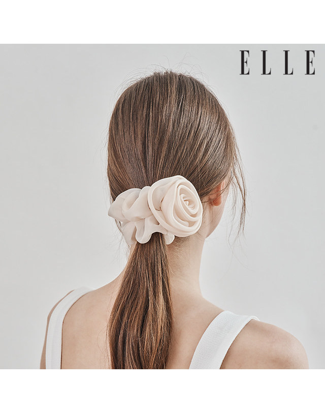 엘르헤어 러블리 로즈 헤어슈슈 ELSC012 착용컷