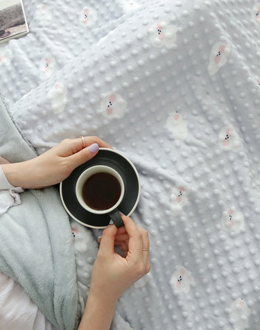 정전기 방지 항균가공 비숑 엠보 극세사 두겹 담요 4size