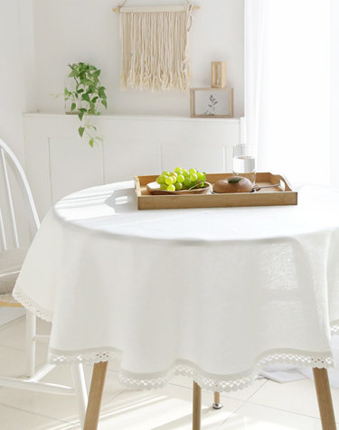 라일리 레이스 린넨 원형 식탁보 (3size)