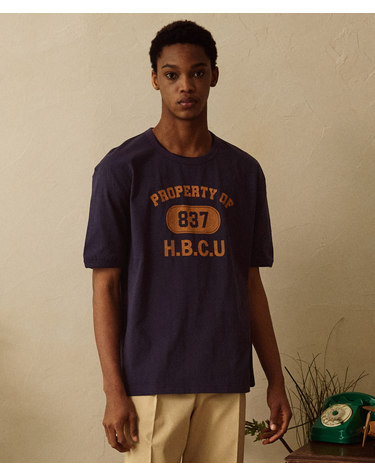 HBCU 프린티드 티셔츠_네이비_0TSWB12GSN