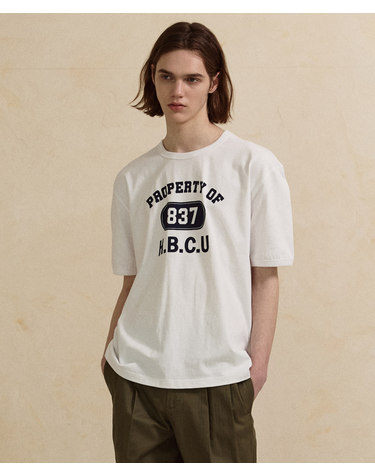 HBCU 프린티드 티셔츠_화이트_0TSWB11GSW