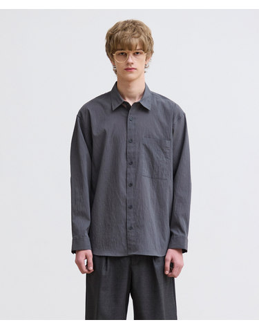 [일본 TAKISADA ] Airy Pleats Shirts_그레이 (레귤러핏)_0DSXA12HSG