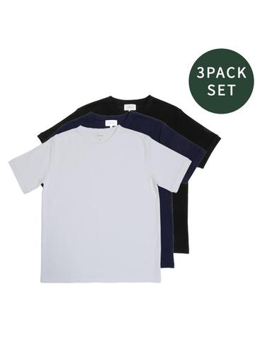 수피마 100 니트 텍스쳐 반팔 티셔츠 3PACK SET