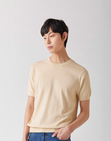 울트라파인 실켓 라운드니트 라이트베이지_안티필링