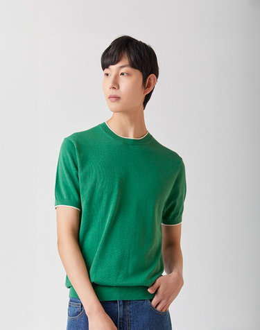 울트라파인 실켓 라운드니트 그린_안티필링