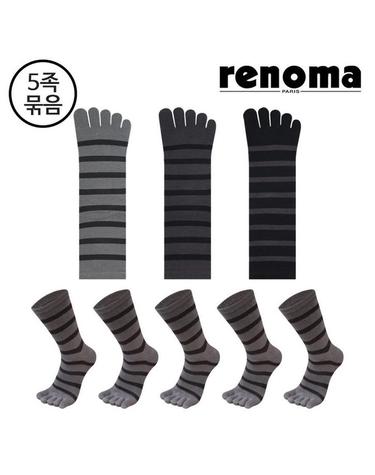 남성 링글 중목 발가락양말 RM5003 5족