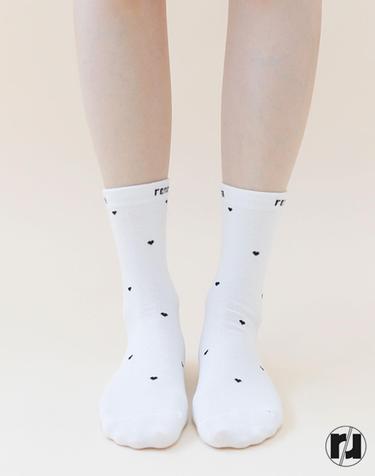 여성 쁘띠 폼폼 중목 양말 RM2611