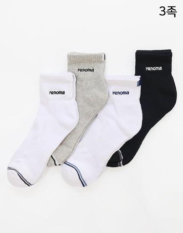 남성 스포츠 투라인 단목 양말 RM8513 3족 무배