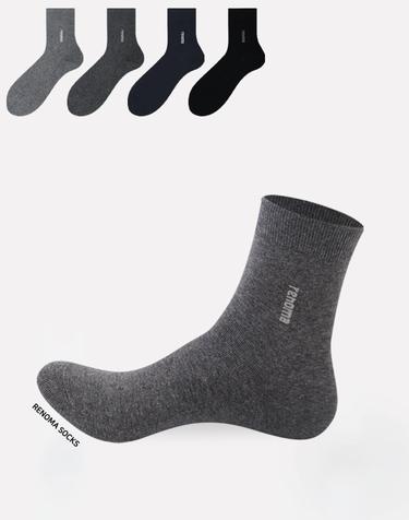 레노마 RM1301 남성 무지 중목 양말 3족