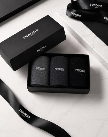 남자 도트 중목 양말 3족 선물세트 RM1303S