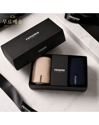 남자 캐주얼 중목 양말 2족 선물세트 RM3305S 무배