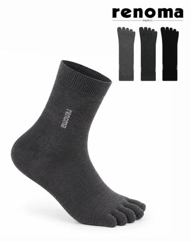 남자 무지 중목 무압박 발가락 양말 RM5008 10족 무배