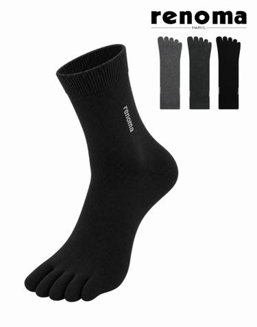 남자 무지 중목 무압박 발가락 양말 RM5008 5족 무배