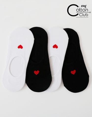 CT10 하트 페이크삭스 덧신 3족