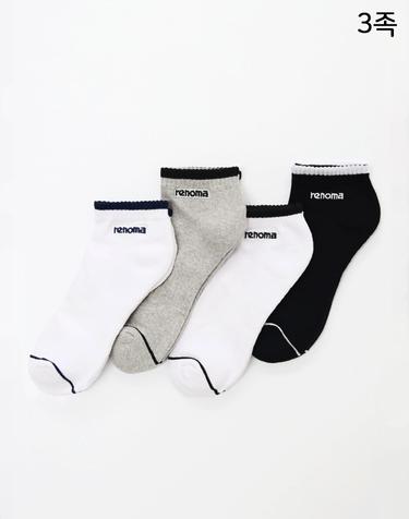 남성 스포츠 앞코 링글 스니커즈 양말 RM8509 3족