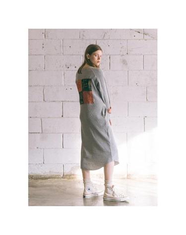 [Matt and Mel x Big Union] Patchwork Waffle Onepiece_Grey