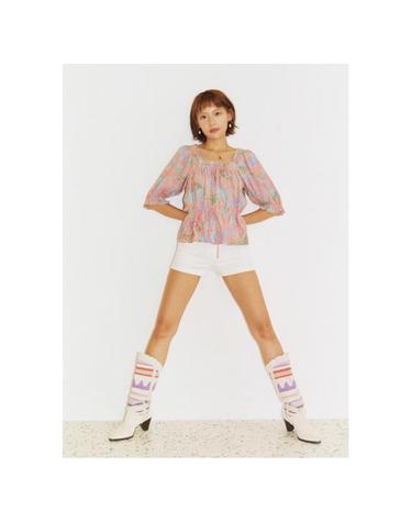 [Banana Leaves Blouse] Pale Pink