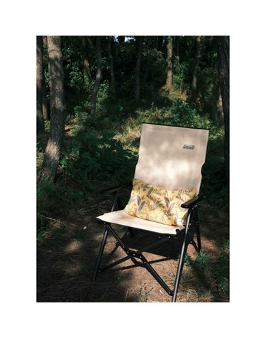 [Hand Dyed Half Cushion Cover] Banana Leaves - Mustard