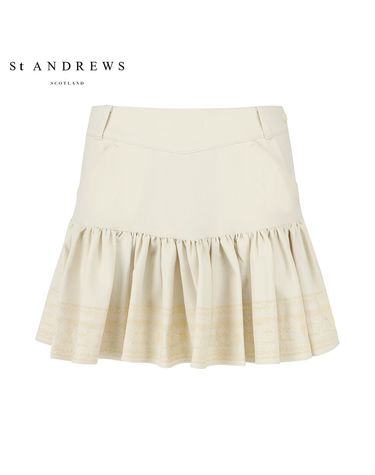 여성 STA 프린트 미니 티어드 큐롯 스커트