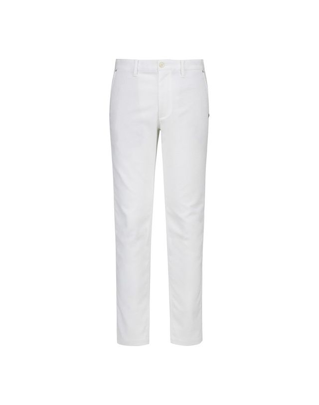 세인트앤드류스 남성 조직감 레터링 슬림 팬츠 착용컷