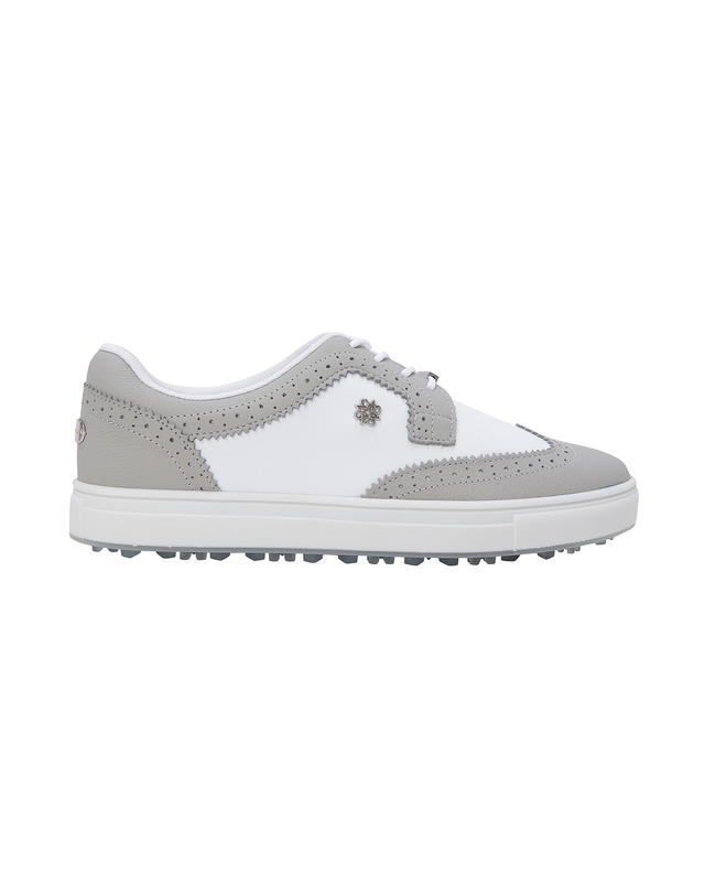 세인트앤드류스 남성 별 심볼 소가죽 클래식 스파이크리스 골프화 착용컷