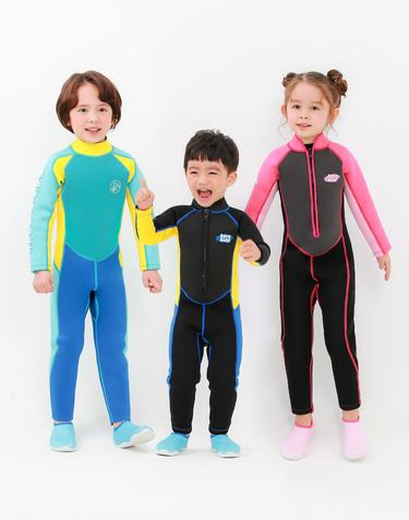 BAY-B 유아 아동 어린이 스윔슈트 키즈 웻슈트 물놀이 잠수복 9종
