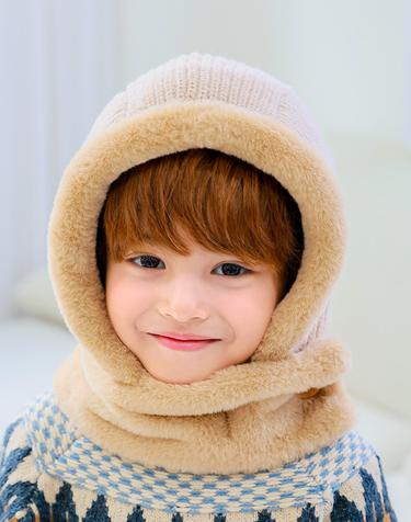 [BAY-B] 유아 아동 니트 퍼 바라클라바 3colors