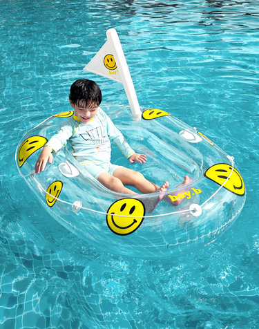 BAY-B 유아동 투명 튜브 키즈 어린이 해피 보트 물놀이 대형 튜브