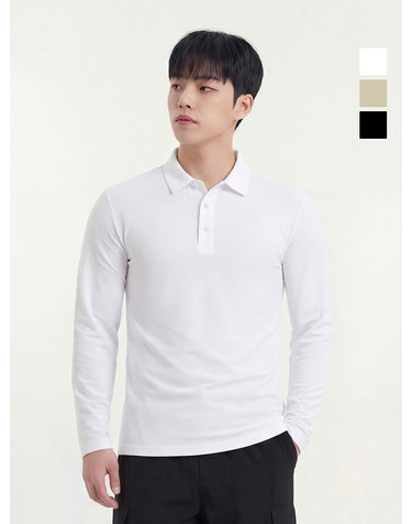 웨스트우드 남성 베이직 긴팔 카라티_WO1MCTP409