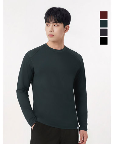 웨스트우드 남성 히트커버 기모 라운드티_WO3MTTR403