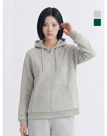 웨스트우드 여성 기모 후드 웜업 집업점퍼_WO4WTSJ704
