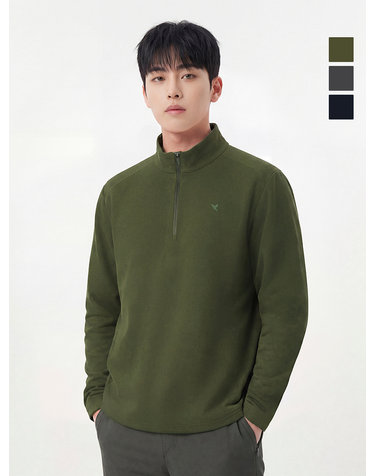 웨스트우드 남성 엔트리 기모 집업 티셔츠_WO4MTTS393