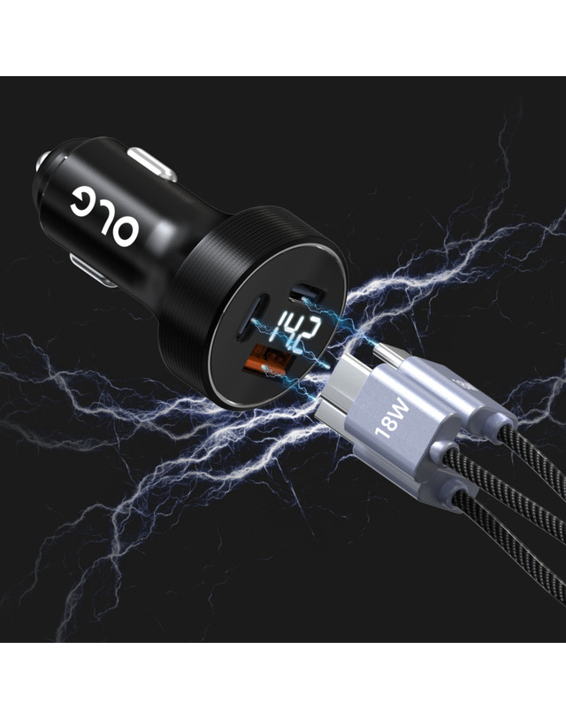 올지 올지 트리플 시거잭 C2 100W 차량용 고속 충전기 3구 usb 시가잭 착용컷