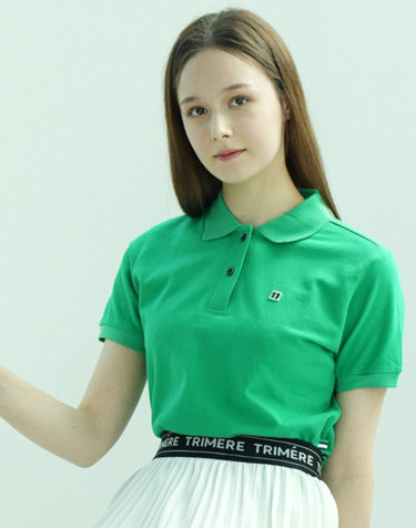 LOGO WAPEN SHORT SLEEVE PK TEE F/L WOMAN GREEN