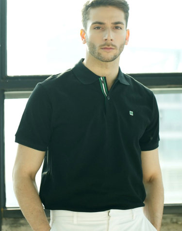 LOGO WAPEN SHORT SLEEVE PK TEE F/L MAN BLACK