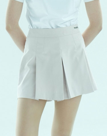 PLEATS CULOTTE PANTS BEIGE