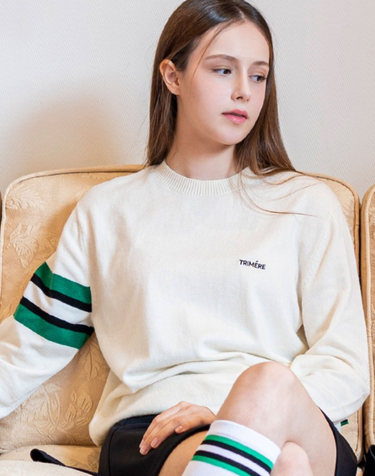 SIGNATURE LINE CASHMERE KNIT PULLOVER UNISEX IVORY