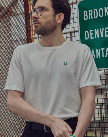 LOGO WAPEN SHORT SLEEVE ROUND KNIT MAN