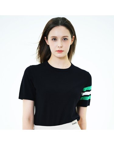 SIGNATURE LINE SHORT SLEEVE ROUND KNIT WOMAN