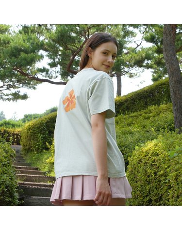 FLORAL GRAPHIC T-SHIRT WOMAN MINT