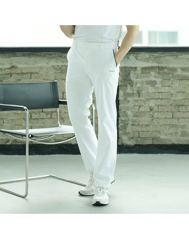 SUMMER STRETCH SLIM STRAIGHT-FIT PANTS MAN WHITE