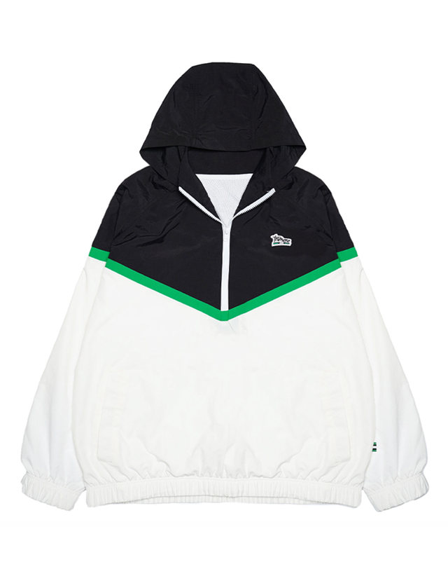 트리메르 LINE WINDBREAKER ANORAK UNISEX BLACK 착용컷