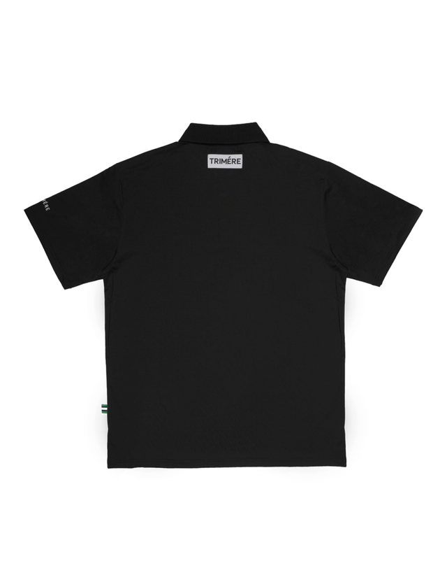 트리메르 SIMPLE LOGO WAPEN SHORT SLEEVE POLO TEE F/L MAN BLACK 착용컷