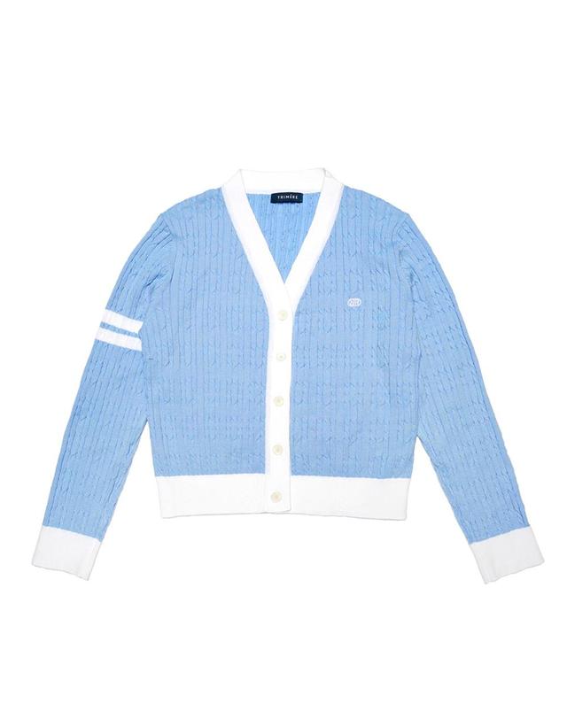 트리메르 STRIPE POINT CABLE KNIT CARDIGAN 착용컷